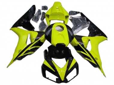 Carénages Moto Honda CBR1000RR 2006-2007 - Vert Noir Brillant Geometric Vendre