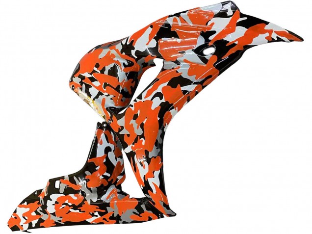 Carénages Moto Honda CBR1000RR 2006-2007 - Noir Orange Argent Camouflage