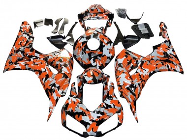Carénages Moto Honda CBR1000RR 2006-2007 - Noir Orange Argent Camouflage Vendre