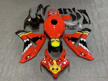 Carénages Moto Honda CBR1000RR 2008-2011 - Rouge Jaune Noir Brillant Requin Vendre