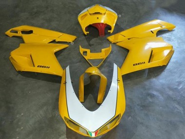 Carénages Moto Kawasaki EX250 2008-2012 - Blanc Jaune Vendre