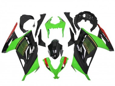 Carénages Moto Kawasaki Ninja 300 EX300R 2013-2024 - Vert Rouge Noir Rayon de Miel Vendre