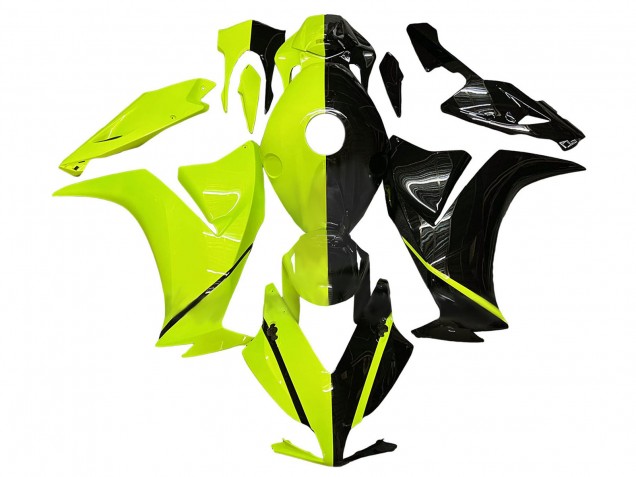 Carénage Moto Honda CBR1000RR 2012-2016 - Fluorescent Vert Noir Brillant