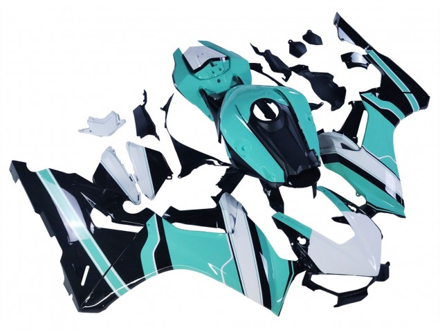 Carénages Moto Honda CBR1000RR 2017-2023 - Blanc Bleu Clair Noir Brillant