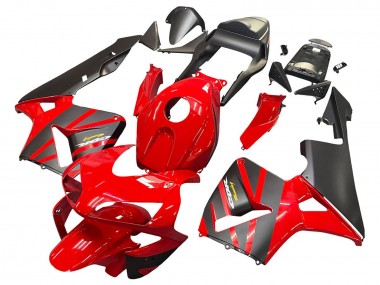 Carénages Moto Honda CBR600RR 2003-2004 - Rouge Noir Mat Courses Vendre