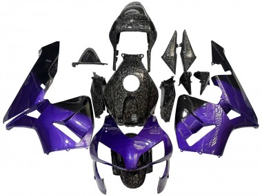 Carénages Moto Honda CBR600RR 2003-2004 - Violet Noir Fibre de Carbone Forgée Vendre