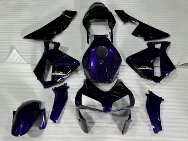 Carénages Moto Honda CBR600RR 2003-2004 - Bleu Foncé Noir Brillant Vendre