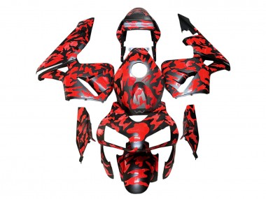Carénages Moto Honda CBR600RR 2003-2004 - Noir Rouge Gris Camouflage Vendre