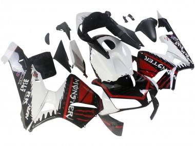 Carénages Moto Honda CBR600RR 2003-2004 - Blanc Rouge Noir Brillant Monstre Vendre