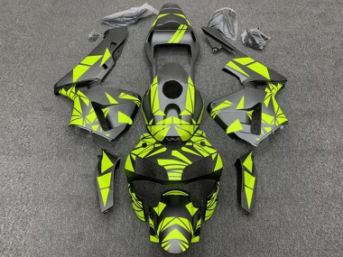 Carénages Moto Honda CBR600RR 2003-2004 - Jaune Noir Mat Vendre