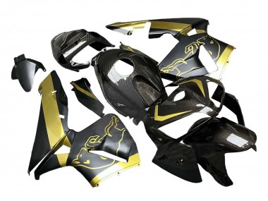 Carénages Moto Honda CBR600RR 2005-2006 - Noir Or Fibre de Carbone Vendre