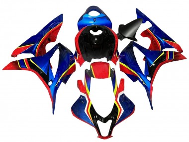 Carénages Moto Honda CBR600RR 2007-2008 - Bleu Rouge Jaune Noir Brillant Vendre