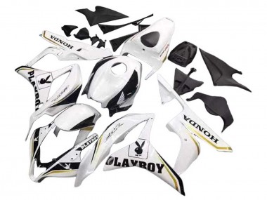 Carénage Moto Honda CBR600RR 2007-2008 - Blanc Or Noir Brillant Playboy Vendre