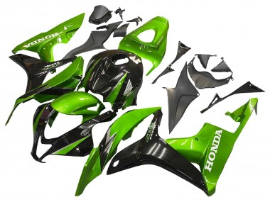 Kits Carénage Moto Honda CBR600RR 2007-2008 - Vert Noir Brillant Vendre