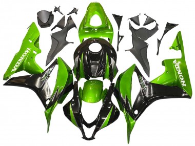 Kits Carénage Moto Honda CBR600RR 2007-2008 - Vert Noir Brillant Vendre
