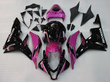 Carénages Moto Honda CBR600RR 2007-2008 - Rose Noir Brillant Courses Vendre