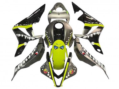 Carénages Moto Honda CBR600RR 2007-2008 - Gris Fluorescent Jaune Requin Vendre