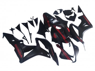 Carénages Moto Honda CBR600RR 2007-2008 - Noir Mat Rouge Vendre
