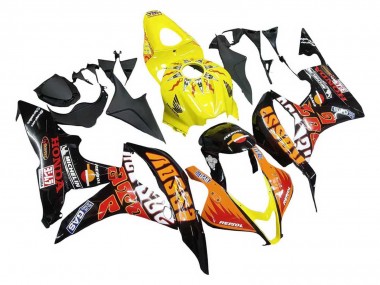 Carénages Moto Honda CBR600RR 2007-2008 - Jaune Orange Noir Brillant Rossi Repsol Vendre