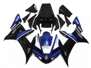 Carénages Moto Yamaha YZF R1 2002-2003 - Noir Blanc Bleu Vendre