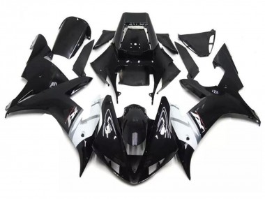 Carénages Moto Yamaha YZF R1 2002-2003 - Noir Brillant Blanc Argent Vendre