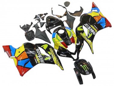 Carénages Moto Honda CBR600RR 2009-2012 - Noir Multicolore MoviStar Vendre