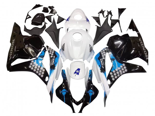 Kit Carénages Moto Honda CBR600RR 2009-2012 - Blanc Bleu Noir Brillant