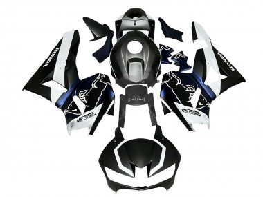 Carénages Moto Honda CBR600RR 2013-2023 - Noir Fibre de Carbone Blanc Bleu Red Bull Vendre