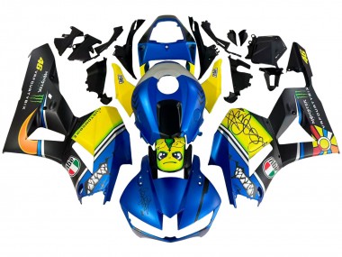 Carénages Moto Honda CBR600RR 2013-2026 - Bleu Jaune Noir Mat Vert Monstre Requin Vendre