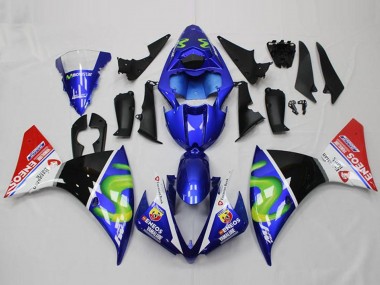 Carénages Moto Yamaha YZF R1 2012-2014 - Bleu Blanc Rouge Noir Brillant Vert ENEOS Yamalube Vendre