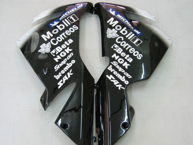 Carénages Moto Kawasaki ZX10R 2004-2005 - Blanc Noir West Ninja