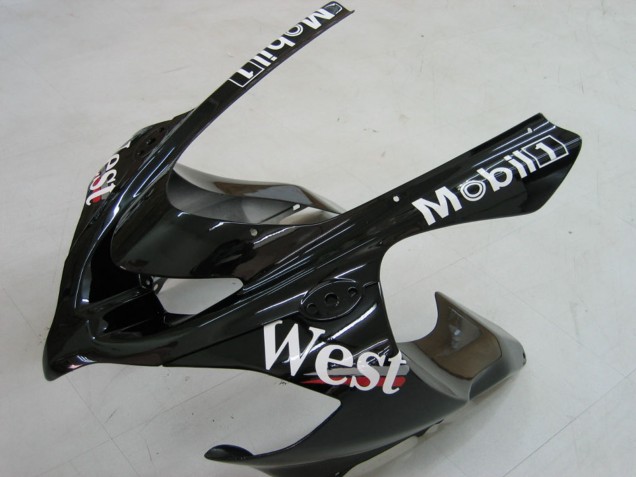 Carénages Moto Kawasaki ZX10R 2004-2005 - Blanc Noir West Ninja