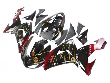 Carénages Moto Kawasaki ZX10R 2006-2007 - Noir Rouge Or BACARDI Vendre