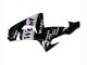 Carénages Moto Kawasaki ZX10R 2006-2007 - Noir Brillant Blanc West