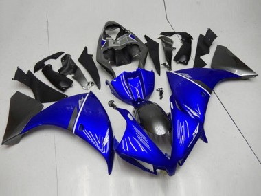 Carénages Moto Yamaha YZF R1 2012-2014 - Bleu Blanc Noir Brillant Vendre