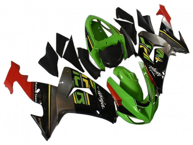 Carénages Moto Kawasaki ZX10R 2006-2007 - Vert Gris Rouge Noir Jaune