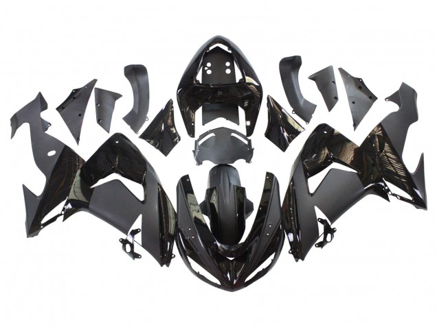 Carénages Moto Kawasaki ZX10R 2006-2007 - Noir Mat Noir Brillant