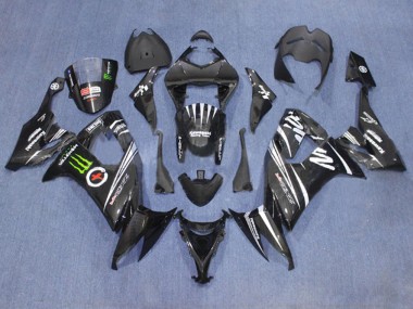 Carénages Moto Kawasaki ZX10R 2006-2007 - Noir Mat Blanc Vert Monstre Vendre