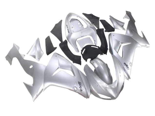 Carénages Moto Kawasaki ZX10R 2006-2007 - Argent Noir Ninja