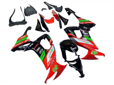 Carénages Moto Kawasaki ZX10R 2008-2010 - Rouge Vert Noir Vendre