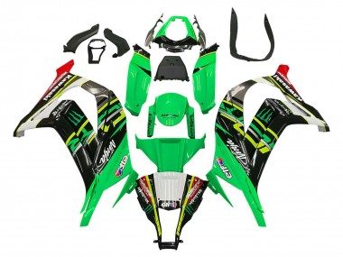 Carénages Moto Kawasaki ZX10R 2011-2015 - Vert Jaune Noir Blanc Elf Monstre Vendre