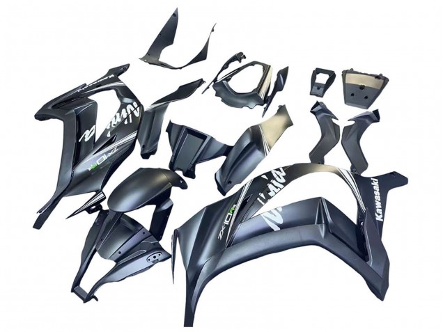 Carénages Moto Kawasaki ZX10R 2011-2015 - Gris Mat Blanc Vert