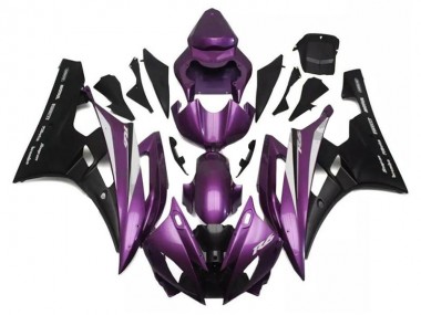 Carénages Moto Yamaha YZF R6 2006-2007 - Violet Noir Mat Santander Vendre