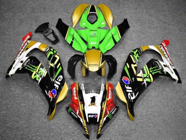 Carénages Moto Kawasaki ZX10R 2016-2020 - Vert Or Blanc Rouge Noir Elf Monstre Vendre