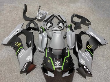 Carénages Moto Kawasaki ZX10R 2021-2025 - Gris Noir Mat Vert Blanc Elf Neige Monstre Vendre