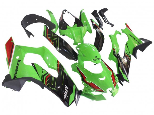 Carénages Moto Kawasaki ZX10R 2021-2025 - Vert Noir Rouge