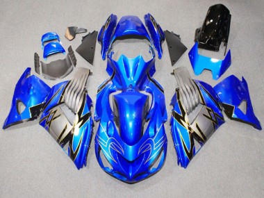 Carénages Moto Kawasaki ZX14R ZZR1400 2006-2011 - Bleu Gris Vendre