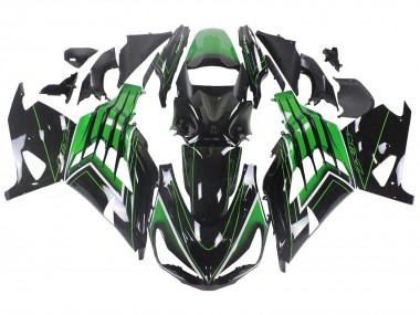 Carénages Moto Kawasaki ZX14R ZZR1400 2012-2024 - Vert Noir Brillant Bande Vendre