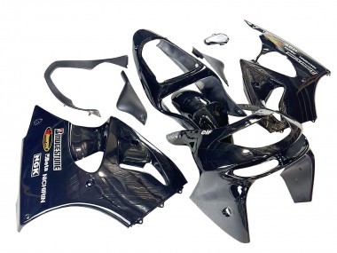 Carénages Moto Kawasaki ZX6R 1998-1999 - Noir Brillant Jaune Elf Bridgestone Vendre