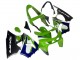 Carénages Moto Kawasaki ZX6R 1998-1999 - Vert Blanc Bleu Argent Noir Brillant